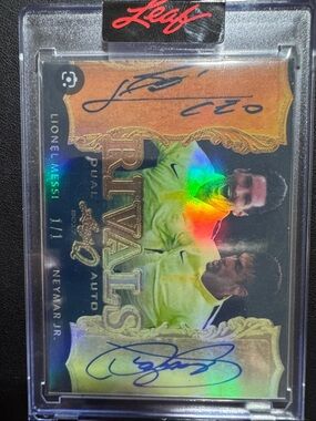 Messi Neymar Jr Dual Auto 1/1 🔥 ONE OF ONE Soccer Card – Ultra Rare Investment